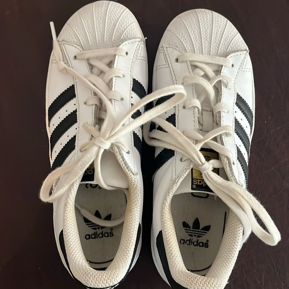 Kids ADIDAS sneakers, White and Black, size 2